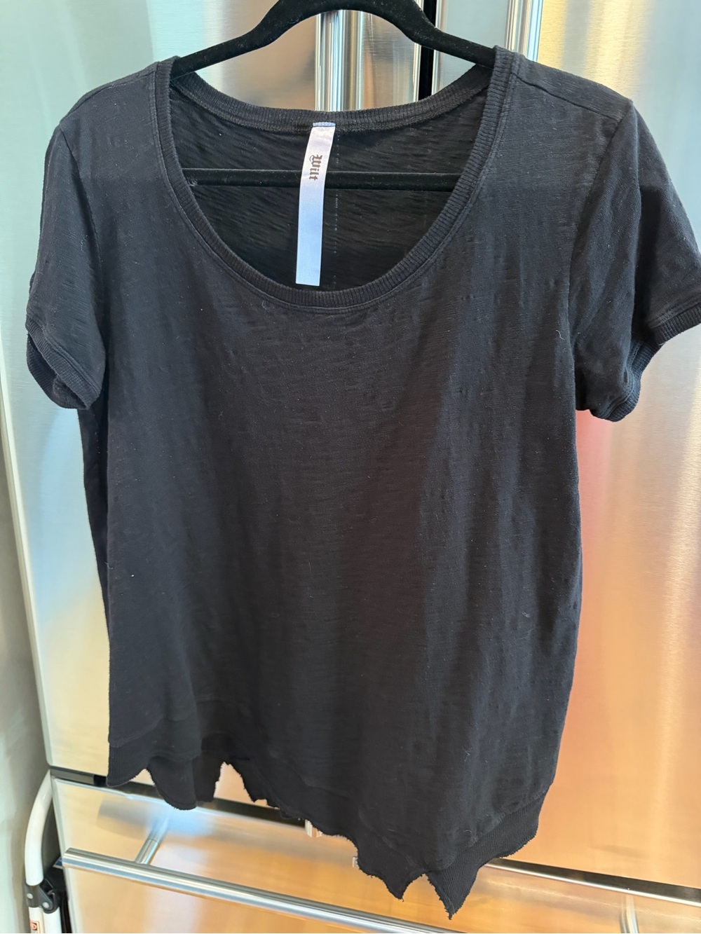 Wilt Black Short Sleeve Scoop Neck Tee